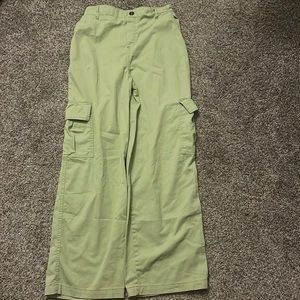 LIME BAGGY CARGO PANTS